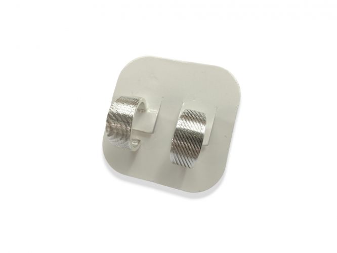 <p>Media Argolla Rayada de Acero Blanco </p>
