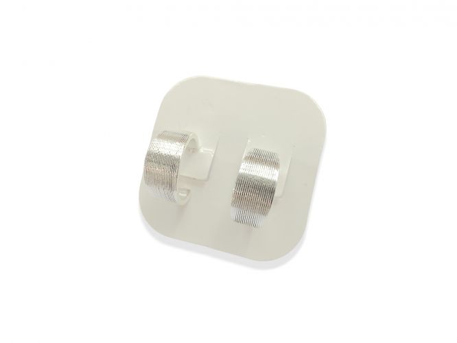 <p>Media Argolla Rayada de Acero Blanco </p>
