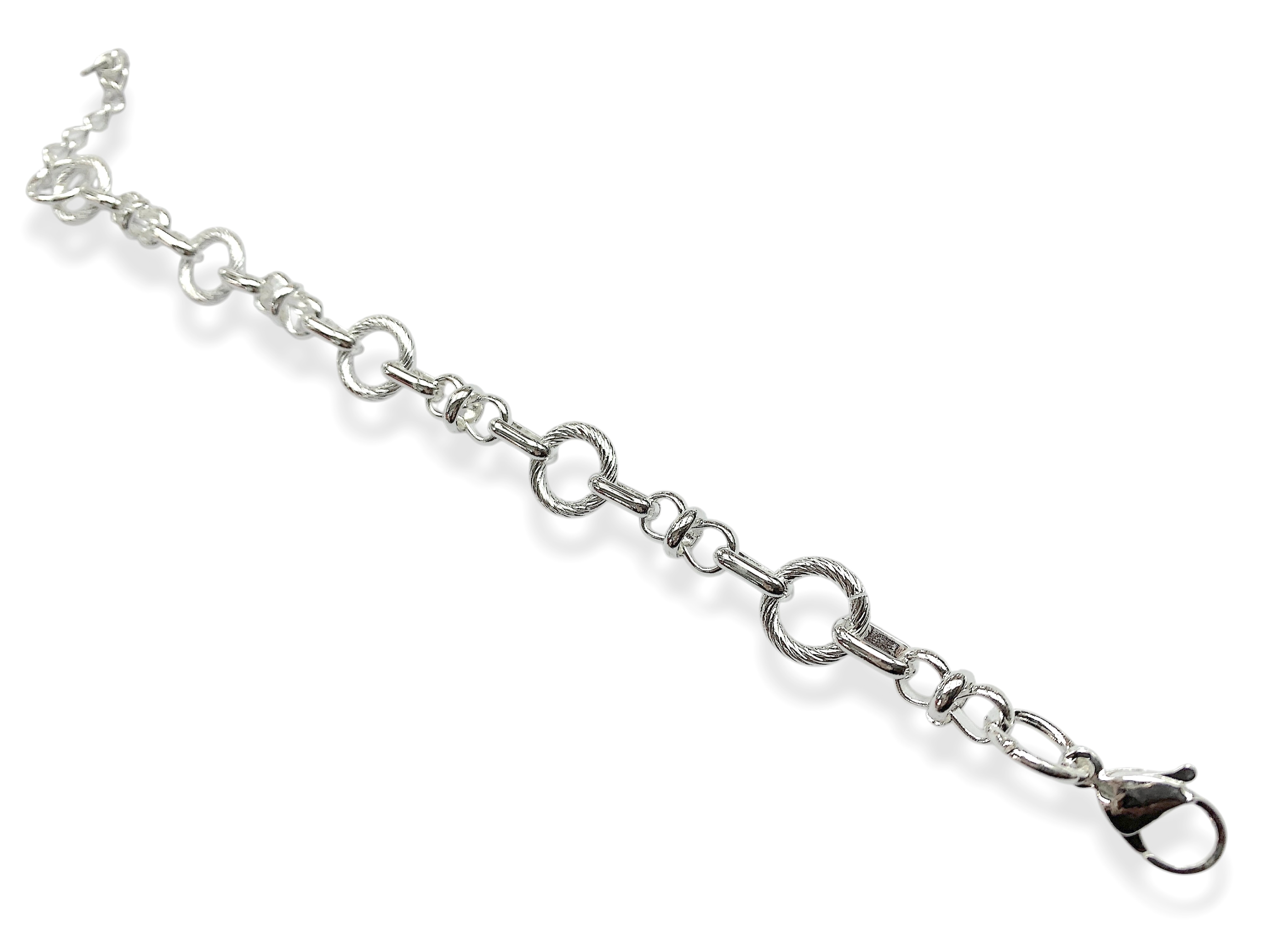 <p>Pulsera de Acero Blanco</p>

<p>Eslabones Redondos</p>
