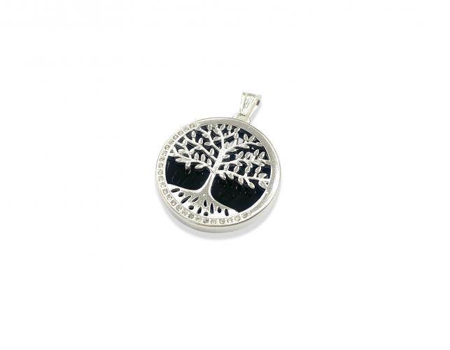 <p>Dije de Acero Blanco Arbol</p>

<p>con Fondo Negro</p>
