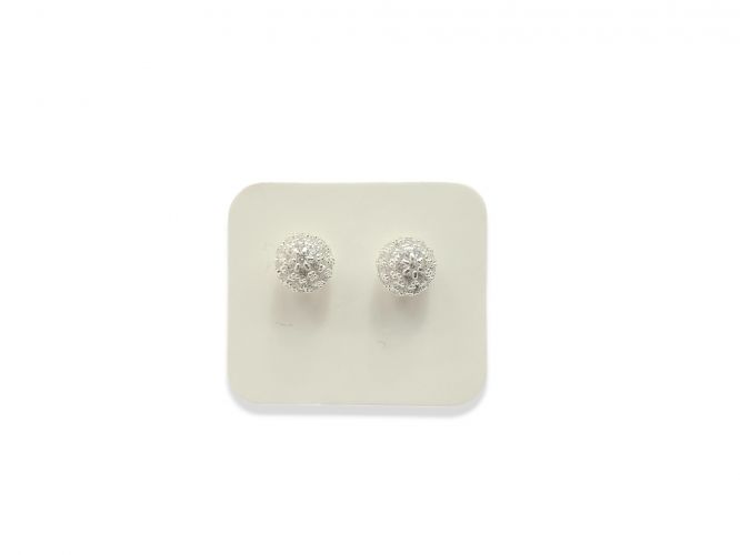 <p>Aro de Acero Blanco Bola</p>

<p>de Fuego con Cubic</p>
