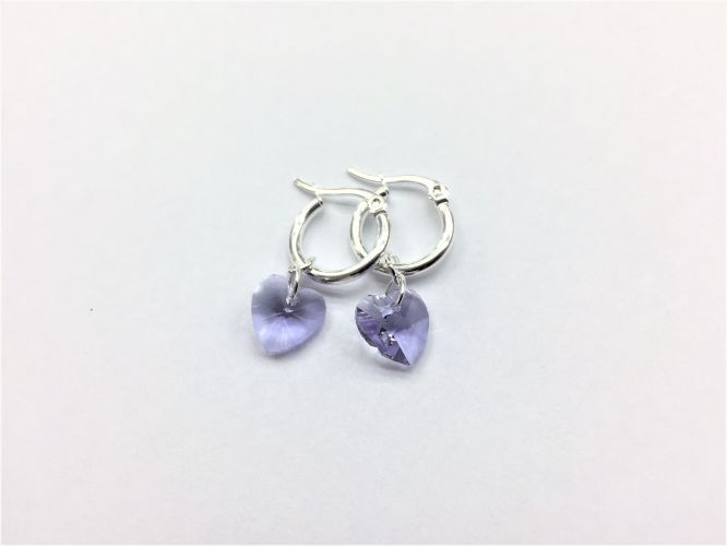 <p>Aros De Acero Blanco Argolla Con Cristal</p>
