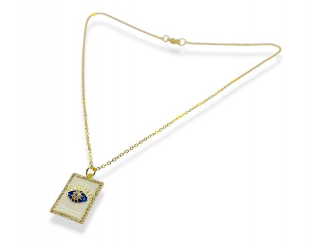 <p>Cadena de Goldfilled con Dije Rectangular Esmaltado</p>
