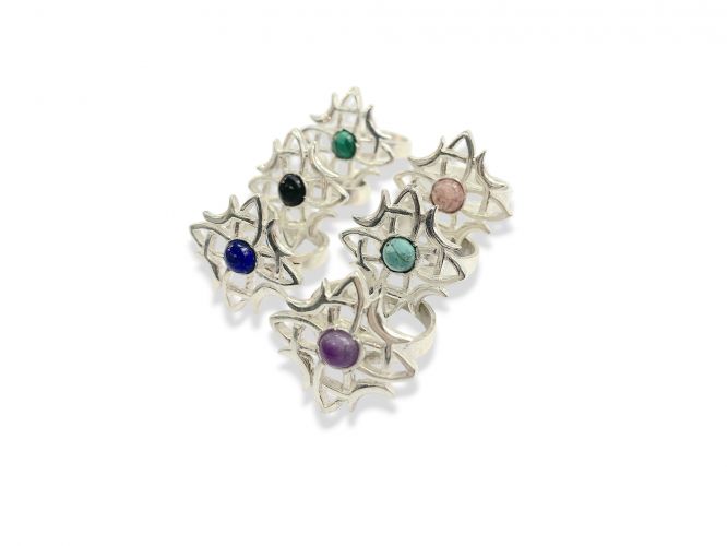 <p>Anillo de Plata Nudo de</p>

<p>Bruja con Piedras Mediano</p>
