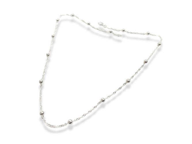 <p>Cadena Singapour</p>

<p>con Bolitas de Plata</p>
