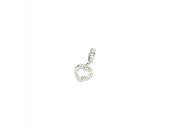 <p>Dije de Plata Corazón Calado con Cubic</p>

