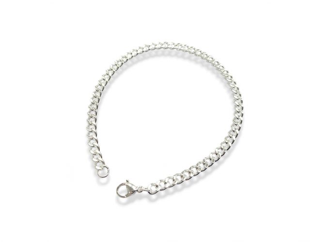 <p>Pulsera de Acero Blanco Groumet</p>
