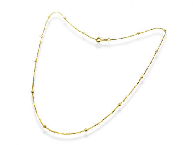 <p>Cadena Veneciana con Bolitas</p>

<p>x 45 cm de Goldfilled</p>
