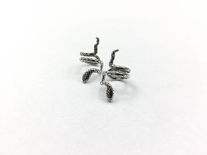 <p>Aros De Plata Bidú Serpiente</p>
