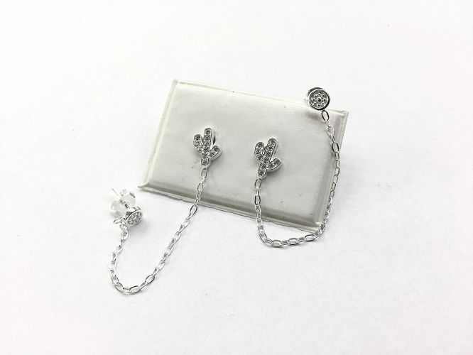 <p>Aros De Plata Cactus</p>

<p>Doble Agujerito</p>
