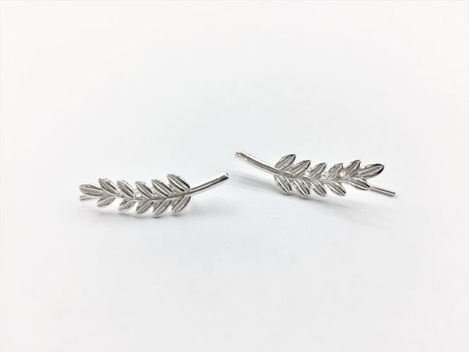 <p>Aros De Plata Trepadores Hojas</p>
