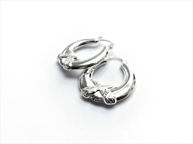 <p>Aros de Plata Argolla Inflados Grandes</p>

