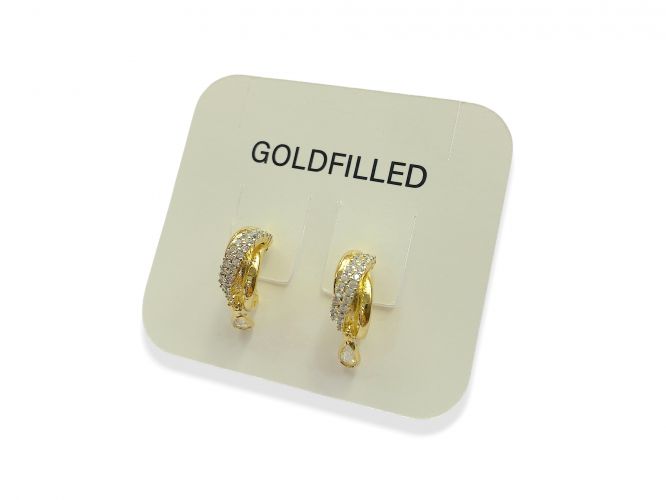 <p>Media Argolla de Goldfilled con Cubic </p>
