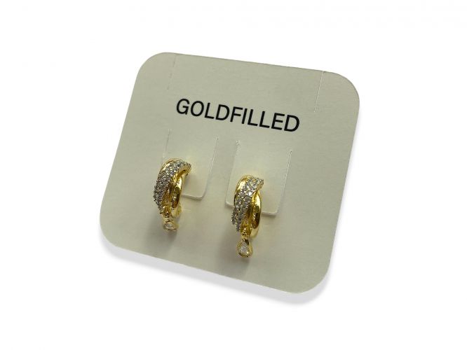 <p>Media Argolla de Goldfilled con Cubic</p>
