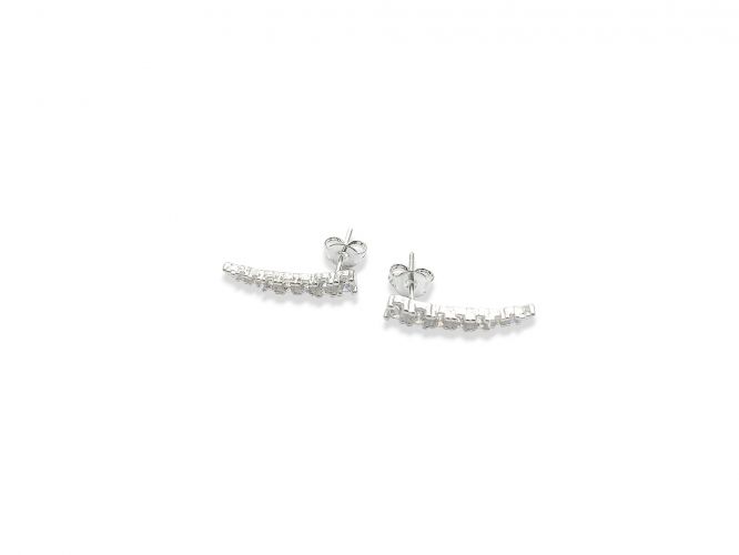 <p>Aro de Plata Alargado con Cubic</p>
