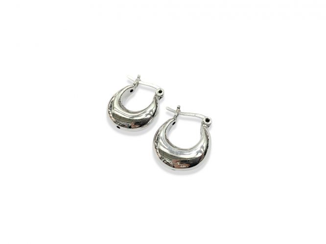 <p>Argollas Infladas Lisas de Plata</p>
