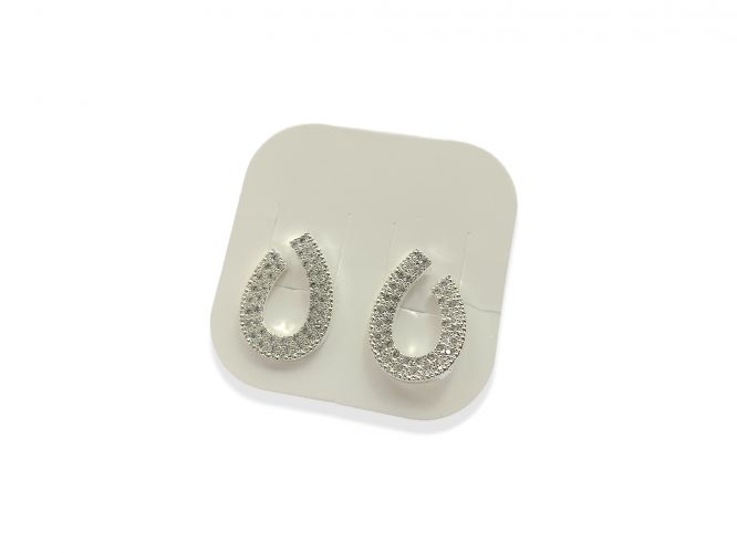 <p>Aro Calado de Acero Blanco con Cubic</p>
