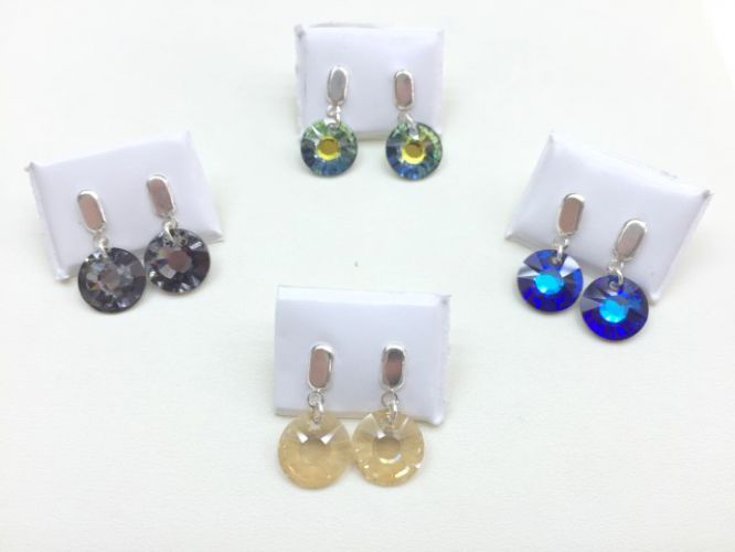 <p>Aros De Plata Cristal</p>
