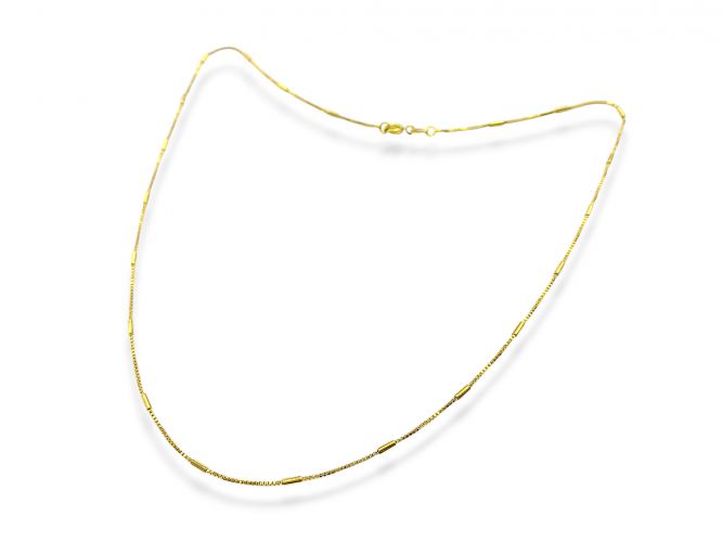 <p>Cadena Veneciana con Palitos de Goldfilled x 45 cm</p>
