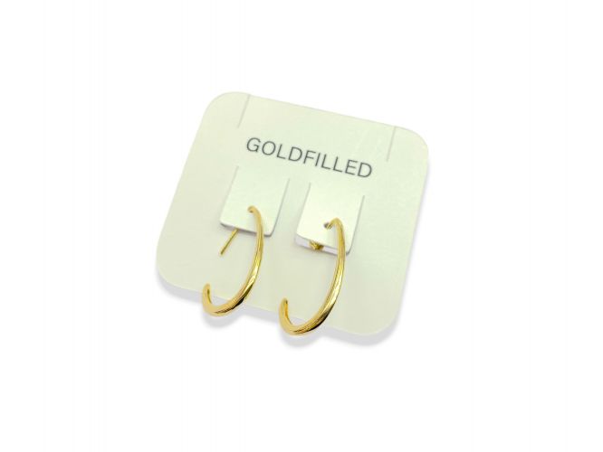 <p>Media Argolla de Goldfilled Tipo Gota </p>
