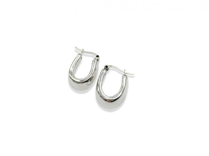<p>Argollas Infladas Lisas</p>

<p>de Plata Alargadas</p>

