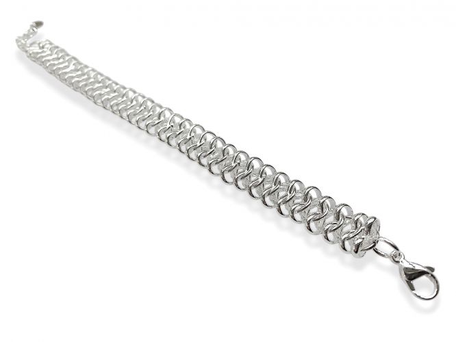 <p>Pulsera de Chata</p>

<p>Entrelazada de Acero Blanco</p>
