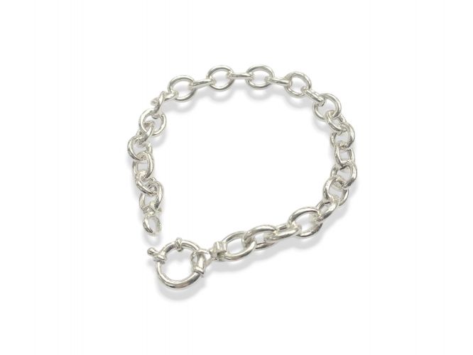 <p>Pulsera de Plata con Cierre Marinero</p>
