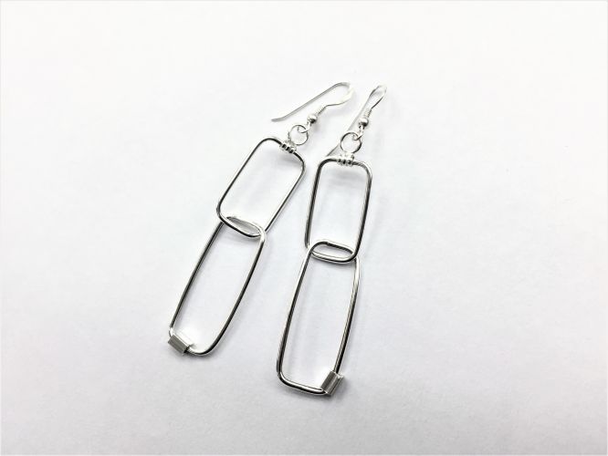 <p>Aros De Plata Largo Eslabones</p>
