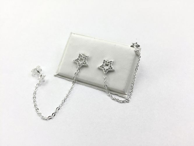 <p>Aros De Plata Doble</p>

<p>Agujerito Estrella</p>
