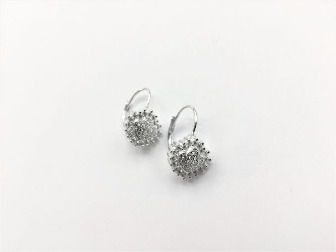 <p>Aros De Plata Con Cubic Cierre Brisura</p>
