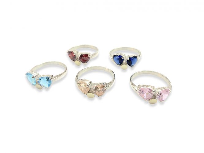 <p>Anillo de Plata y Oro con Cubic</p>
