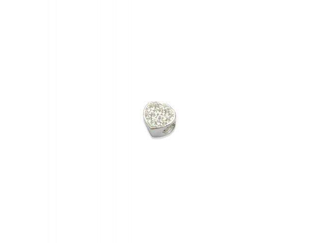 <p>Dije de Plata Candado Pasante con Cubics</p>
