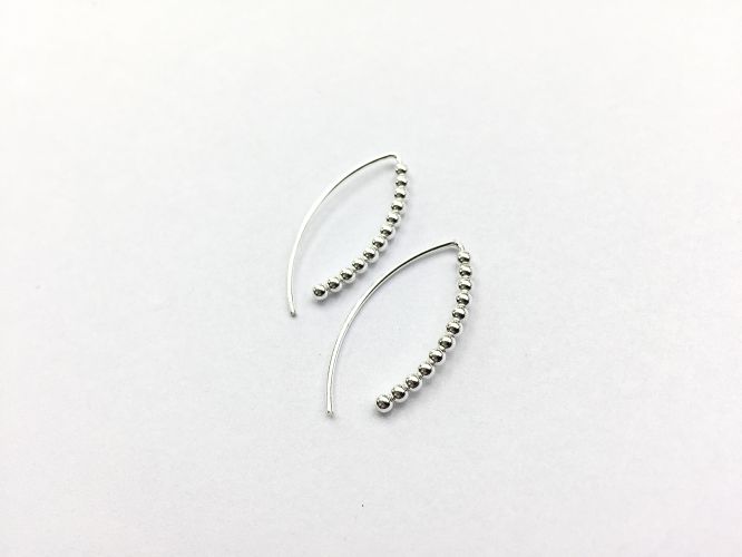 <p>Aros De Plata Bolas Largo</p>
