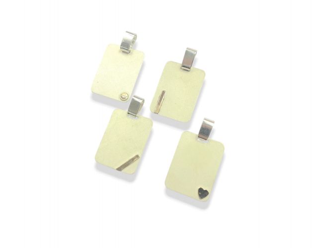 <p>Medalla de Plata y Oro Rectangular</p>
