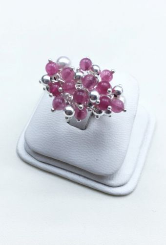 <p>Anillo de Plata Abundancia Color Rosa</p>
