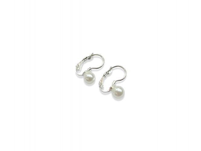 <p>Aro de Acero Blanco Brisura con Perlitas</p>

