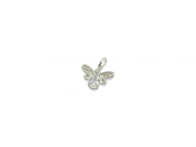 <p>Dije Abeja de Plata con Cubic</p>
