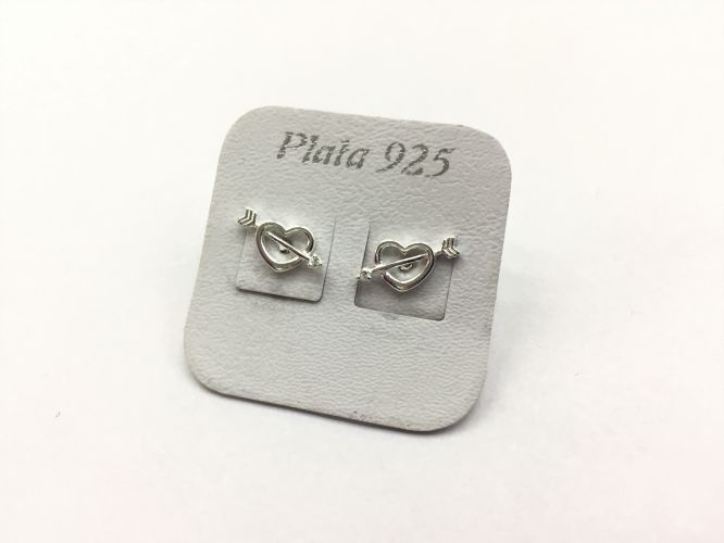 <p>Aro de Plata Corazón</p>

<p>con Flecha Cubic</p>
