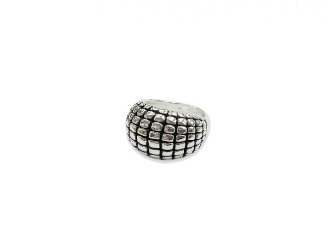 <p>Anillo Inflado Bombé de Plata</p>
