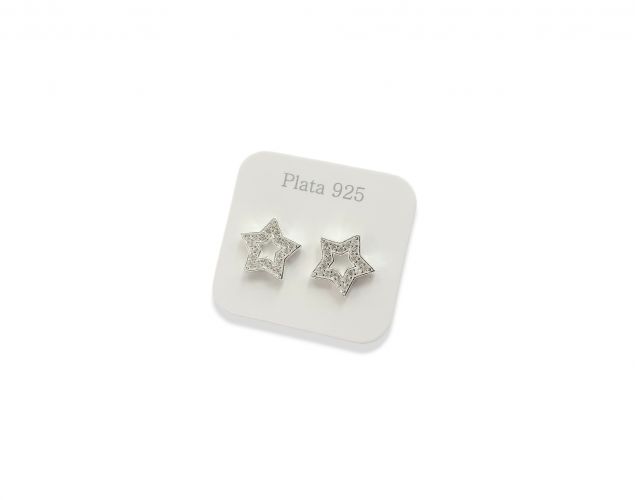 <p>Aro Estrella de Plata con Cubics Calado</p>
