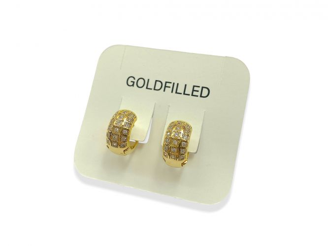 <p>Argolla Bombé de Goldfilled con Cubic</p>
