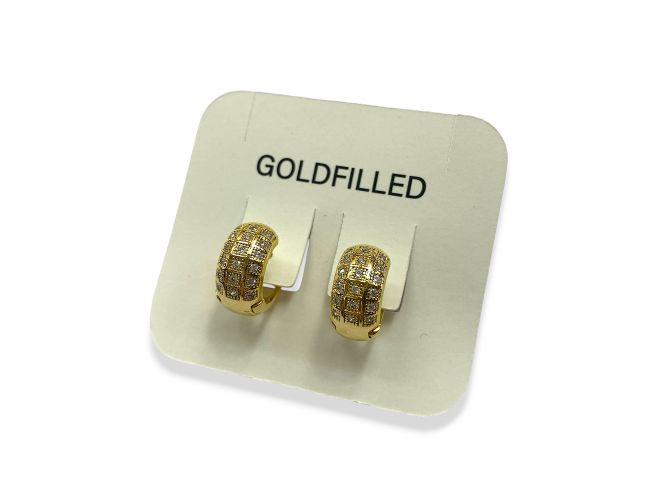 <p>Argolla Bombé de Goldfilled con Cubic</p>
