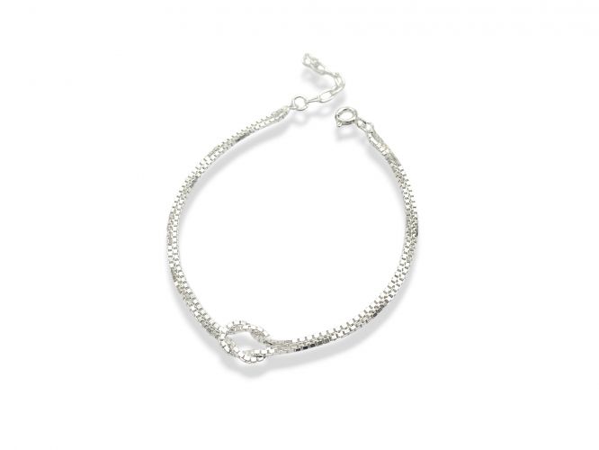 <p>Pulsera de Plata Doble</p>

<p>Veneciana con Cubitos </p>
