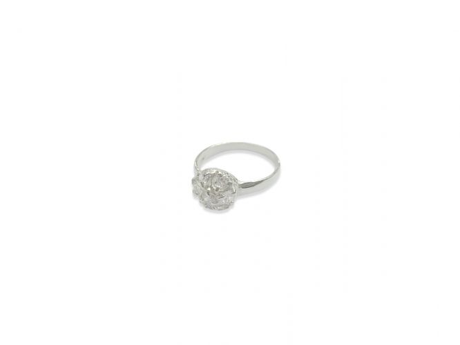 <p>Anillo de Plata Frutilla Piedra Blanca</p>
