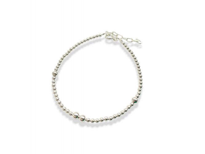 <p>Pulsera de Plata con Bolitas</p>

