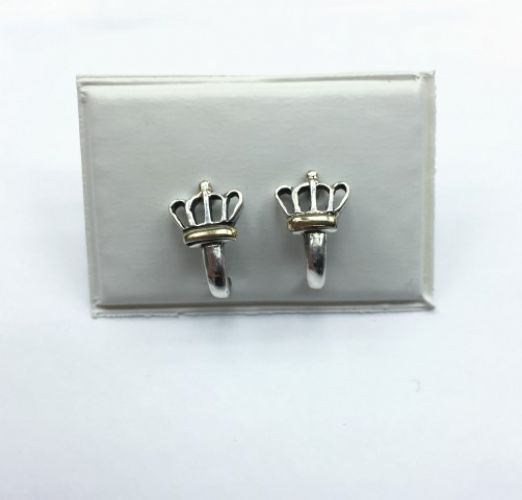 <p>Aros Argolla de Plata y Oro Coronita</p>
