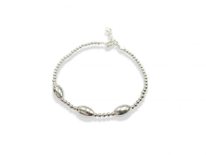 <p>Pulsera de Bolitas y</p>

<p>Semillas Grandes de Plata</p>
