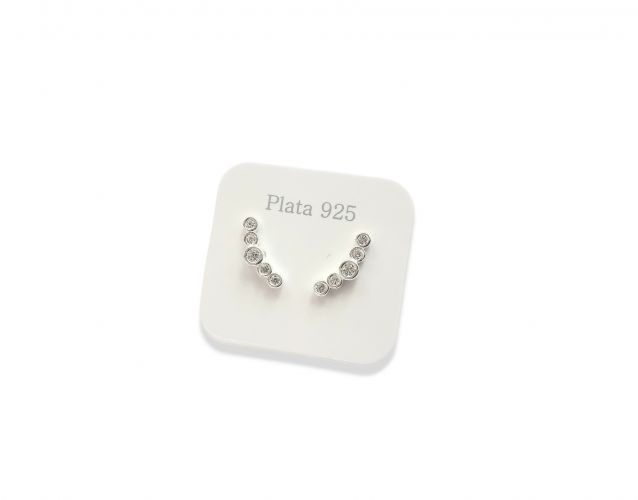 <p>Aro de Plata Tipo Trepadoras con Cubic</p>
