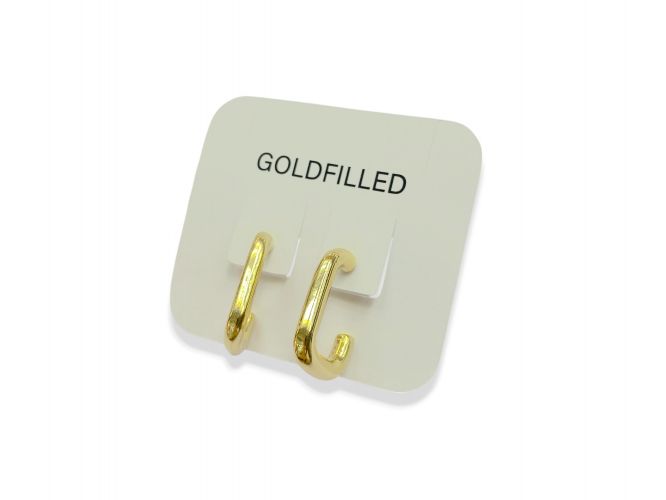 <p>Medai Argolla de Goldfilled Rectangular </p>
