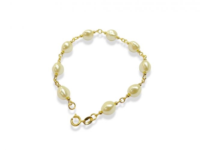 <p>Pulsera con Perlas de</p>

<p>Río de Goldfilled</p>
